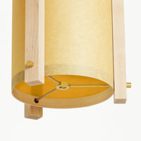 JAPANESE MID CENTURY MAPLE SAND PENDANT FROM BELOW DETAIL