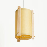 JAPANESE MID CENTURY MAPLE SAND PENDANT FROM BELOW