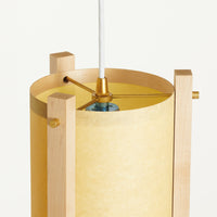 JAPANESE MID CENTURY MAPLE SAND PENDANT FROM TOP DETAIL