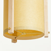 Japanese inspired Mid Century Maple Sand Pendant Bottom Detail
