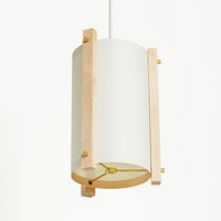 JAPANESE MID CENTURY MAPLE PENDANT FROM BELOW