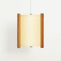 JAPANESE MID CENTURY TEAK LARGE SAND PENDANT