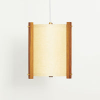 JAPANESE MID CENTURY TEAK LARGE SAND PENDANT