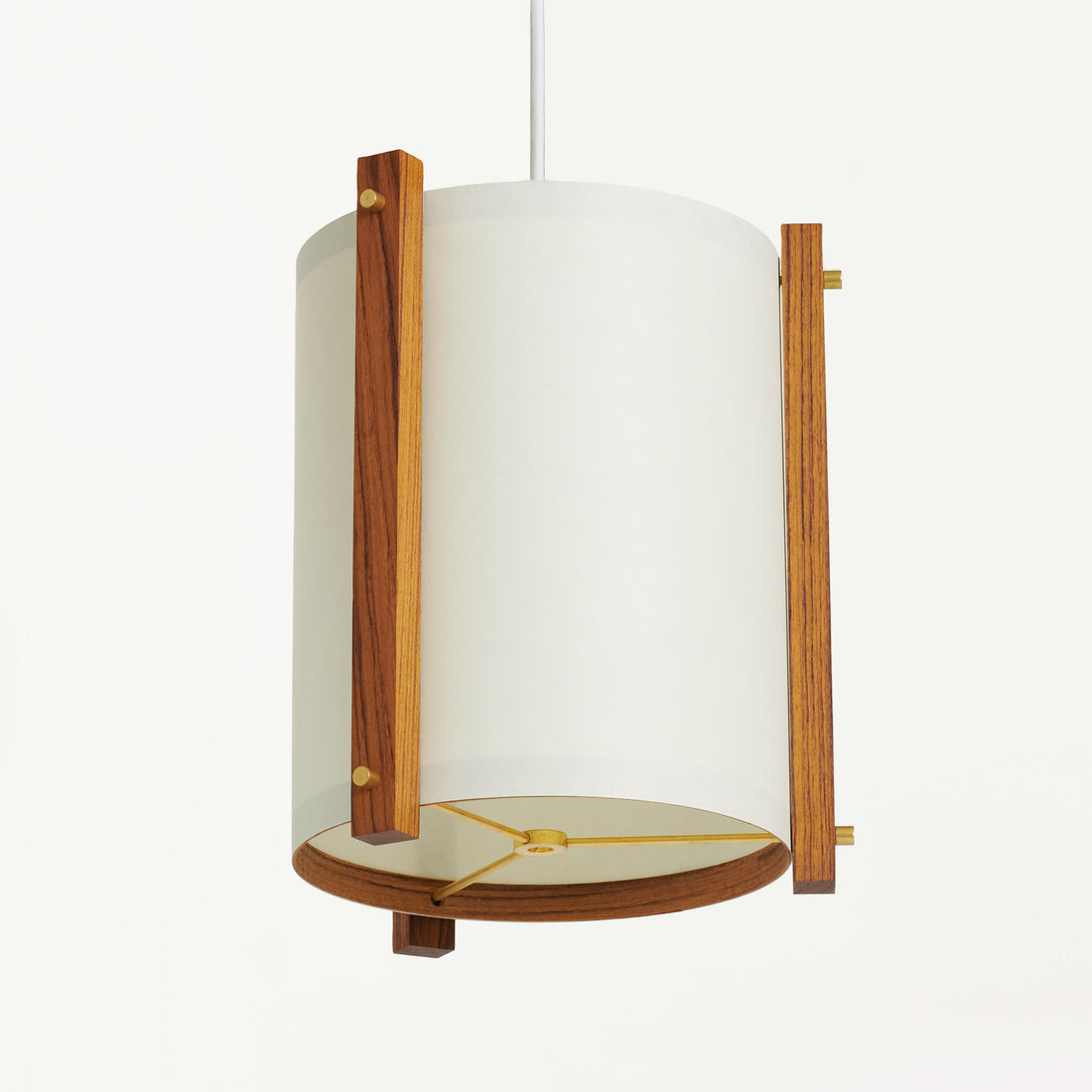 JAPANESES MID CENTURY TEAK PENDANT FROM BELOW
