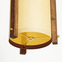 JAPANESE MID CENTURY WALNUT PENDANT WITH BELOW DETAIL