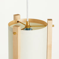 JAPANESE MID CENTURY MAPLE PENDANT FROM ABOVE DETAIL