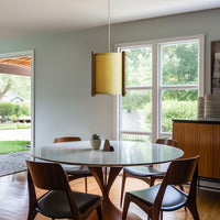 TEAK SAND MEDIUM PENDANT IN DINING ROOM