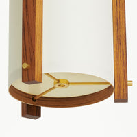 teak white pendant bottom detail