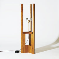 Japanese Mid Century Walnut Floor Lamp Detail