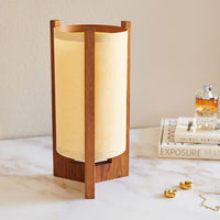 Japanese Mid Century Teak Table Lamp with Jewelry