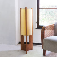 Teak Floor Lamp next to window and chair