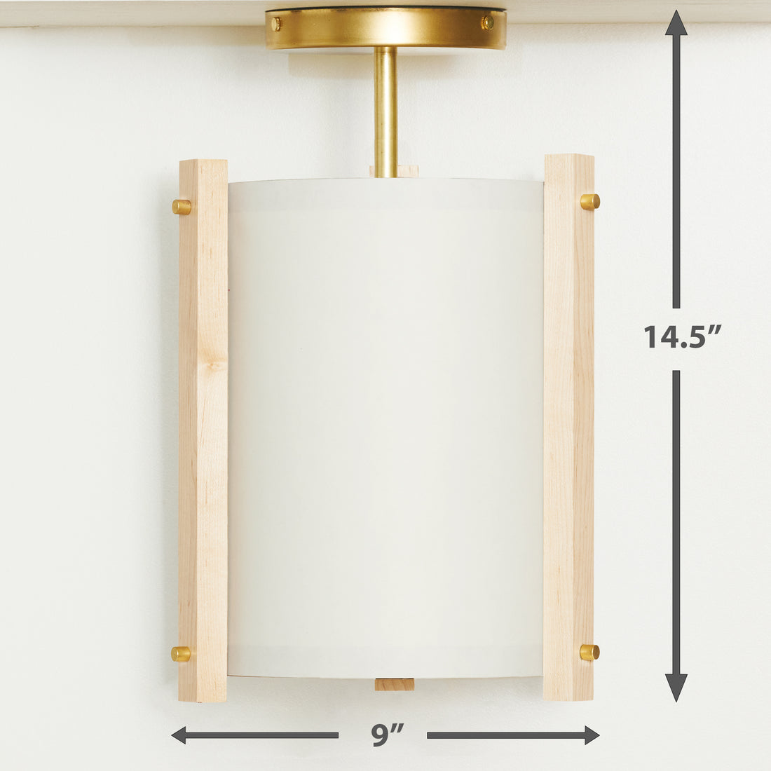 Maple White Ceiling Lamp Dimensions