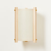 Oil Paper and Brass Maple Sconce Front