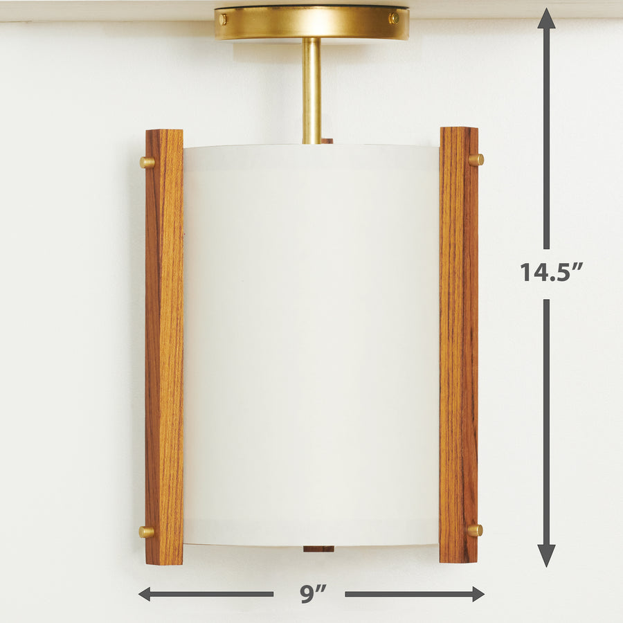 Teak White Ceiling Front Dimensions