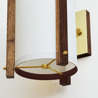 Walnut White Sconce Bottom Detail