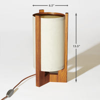 Japanese Mid Century Teak Table Lamp side shot