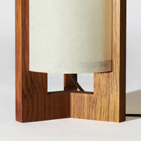 Japanese Mid Century Teak Table Lamp with wood detail